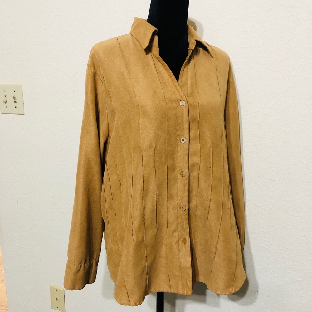 Notations Camel Button-Down Shirt - image 1